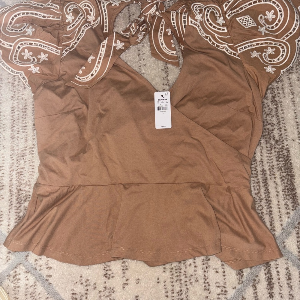 *New*Express Blouse Elegant Brown Top